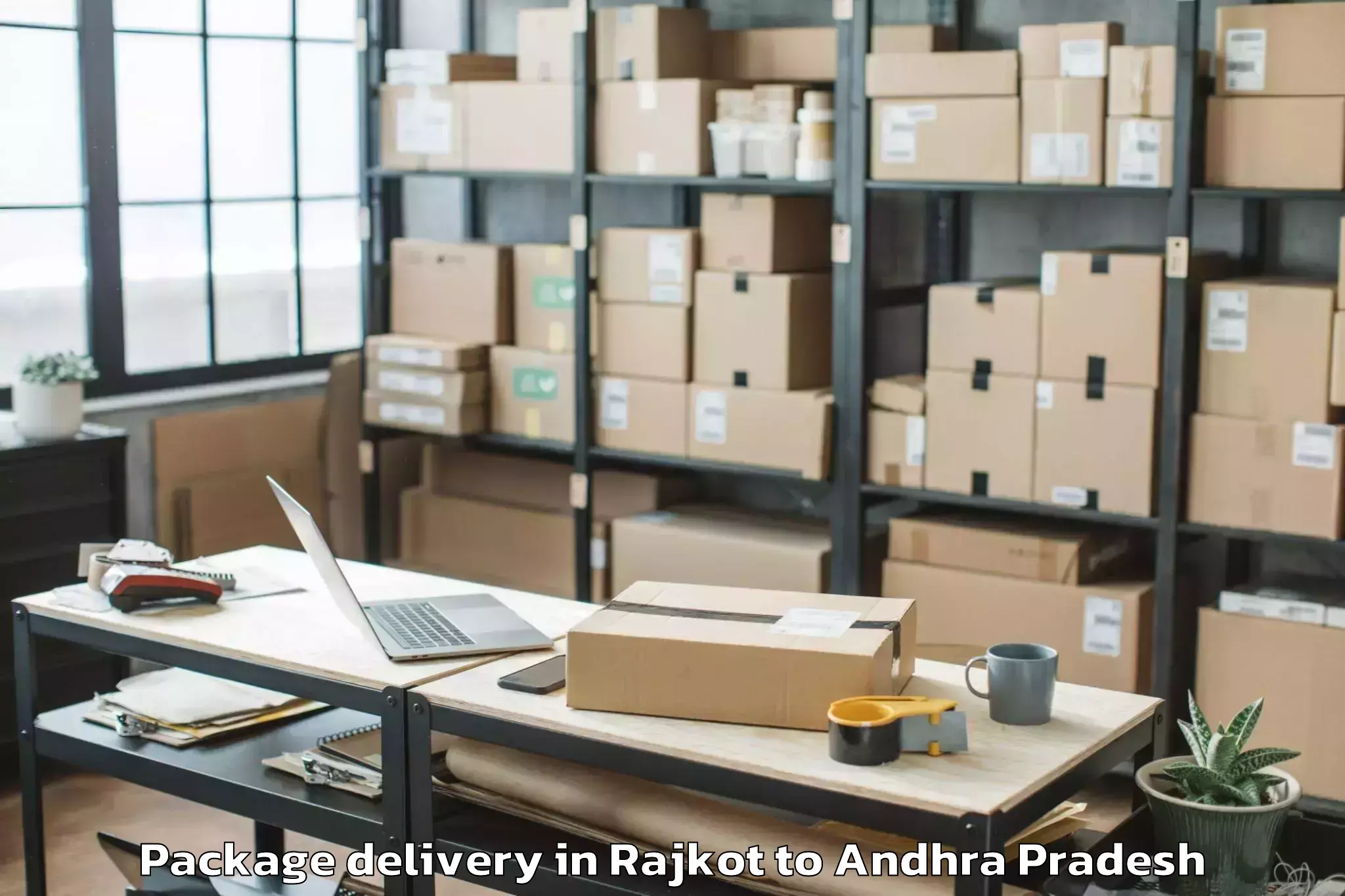 Expert Rajkot to Vadlamudi Package Delivery